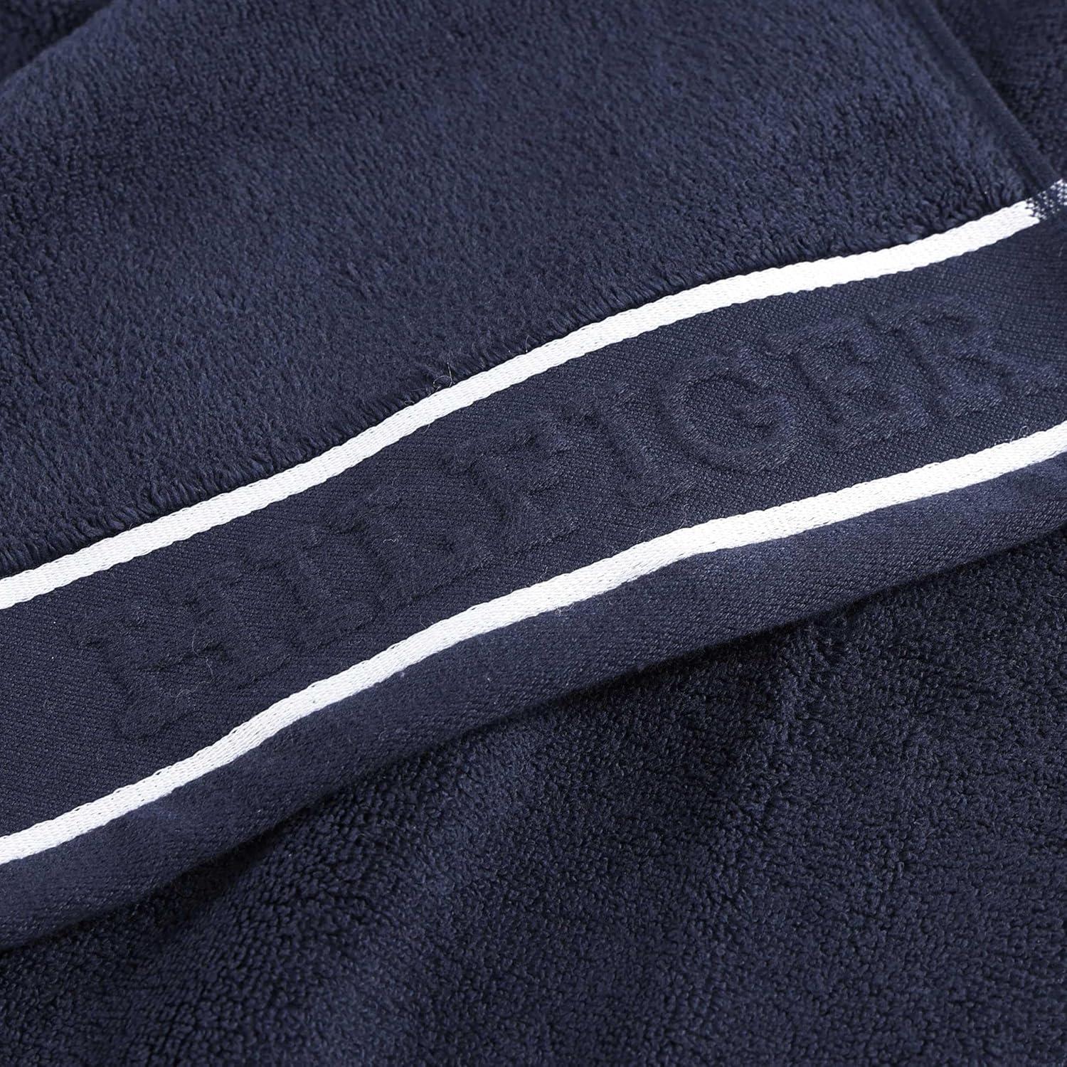 imageTommy Hilfiger Bath Towels UltraSoft ampamp Quick Drying with Zero Twist 600 GSM Bathroom Towels with Iconic Flag Accent Legacy Navy Blue 6 PieceLegacy Navy Blue