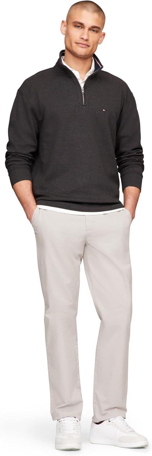imageTommy Hilfiger Bill 14 Zip SweatshirtCharcoal Grey Heather