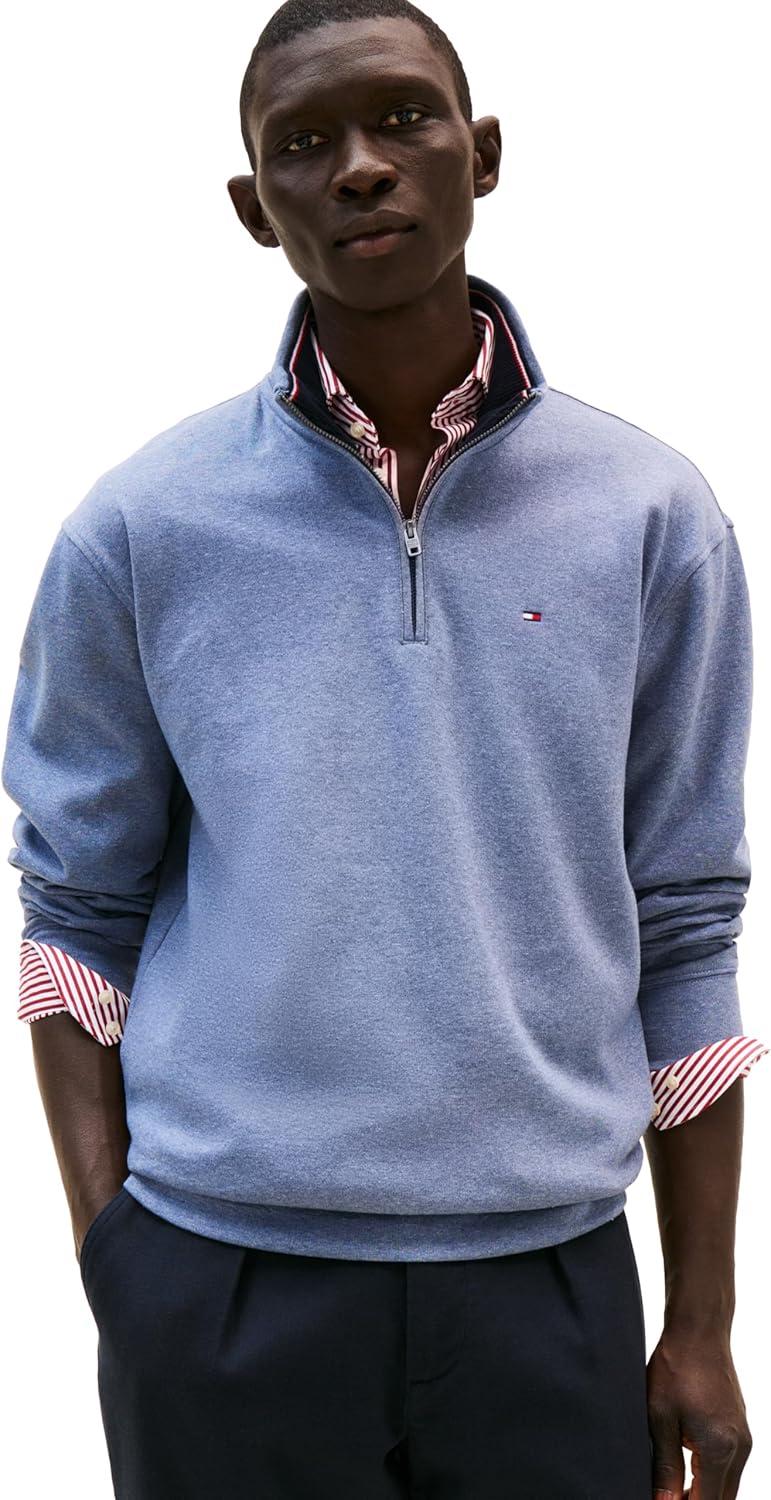 imageTommy Hilfiger Bill 14 Zip SweatshirtFleet Blue Heather