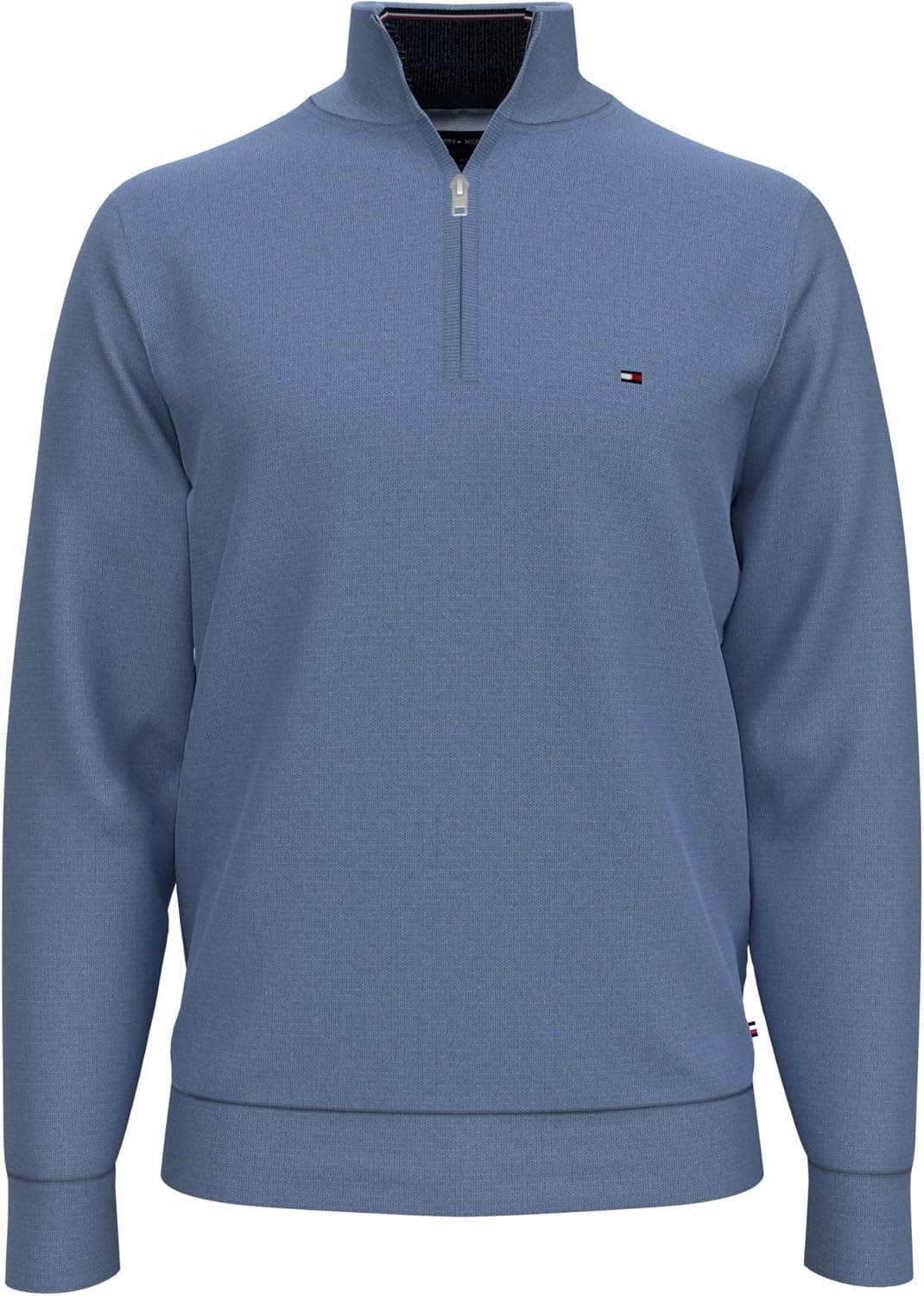 imageTommy Hilfiger Bill 14 Zip SweatshirtFleet Blue Heather