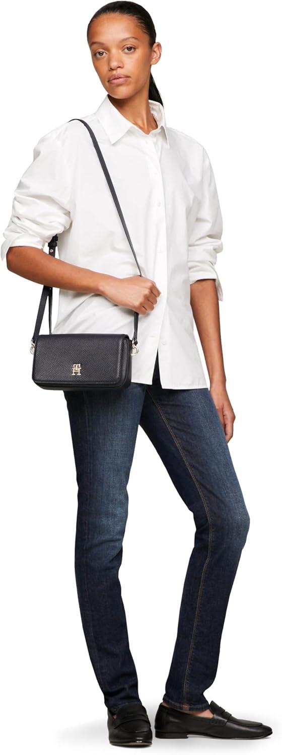 imageTommy Hilfiger Emblem Flap Crossbody BagSpace Blue