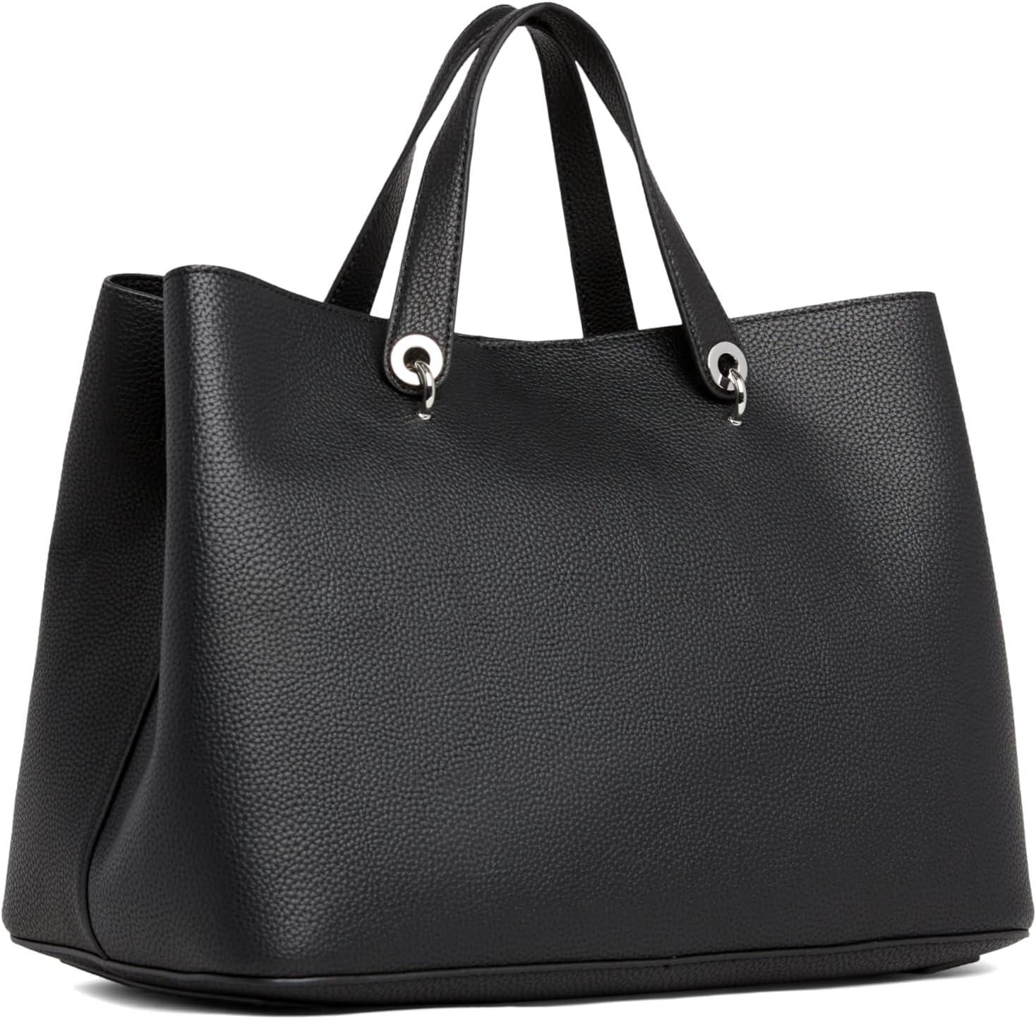 imageTommy Hilfiger Emblem Satchel Bag with Removable Crossbody StrapBlack
