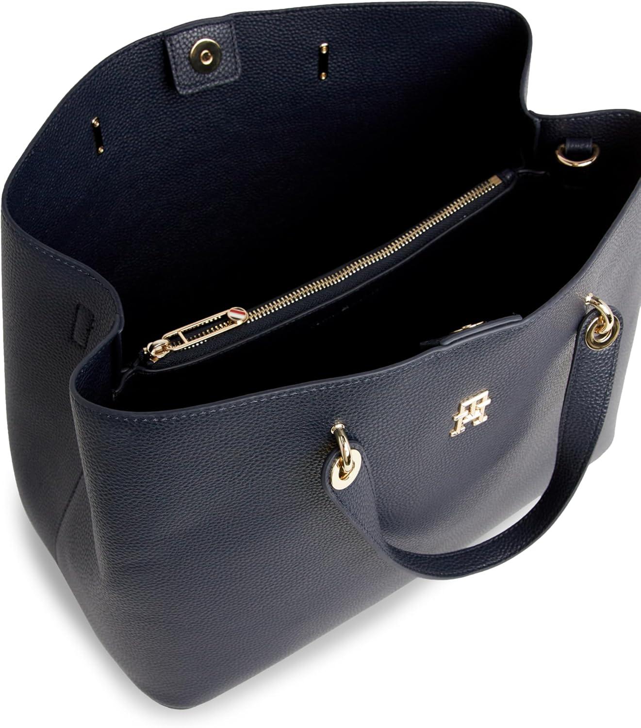 imageTommy Hilfiger Emblem Satchel Bag with Removable Crossbody StrapSpace Blue
