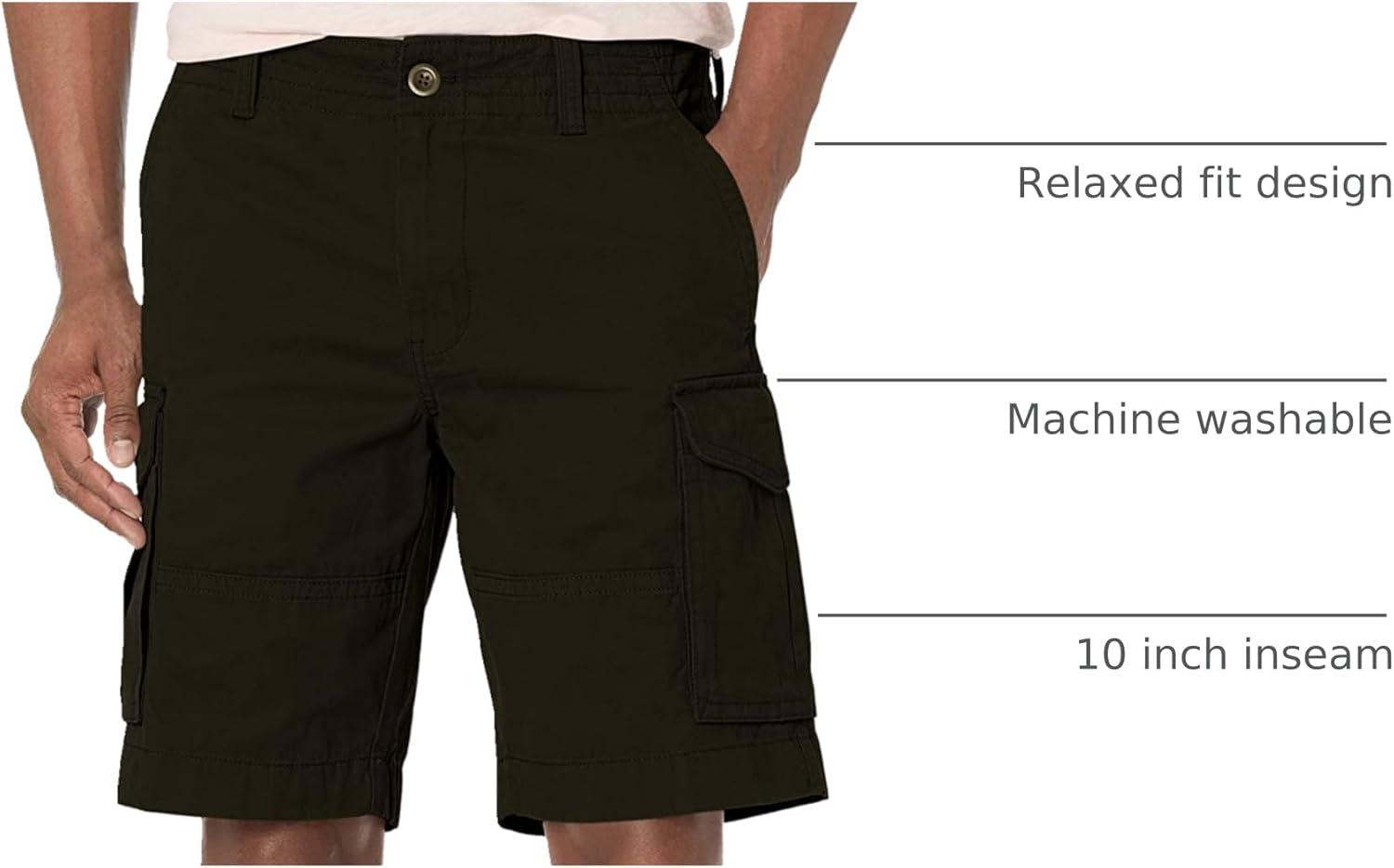 imageTommy Hilfiger Mens 6 Pocket Stretch Cotton Cargo ShortsDeep Black
