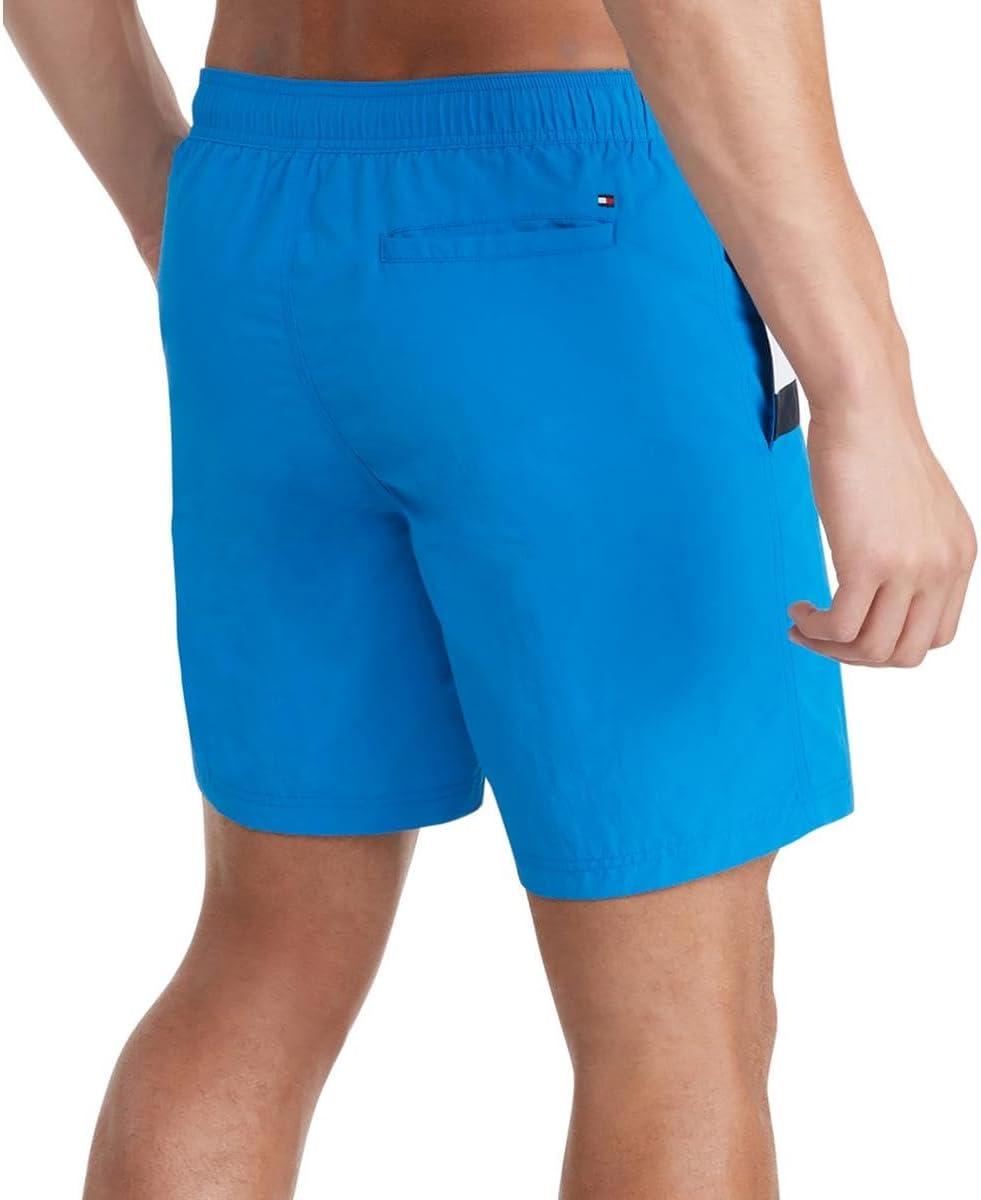 imageTommy Hilfiger Mens 7 Flag Swim Trunks with Quick DryBlue Blitz