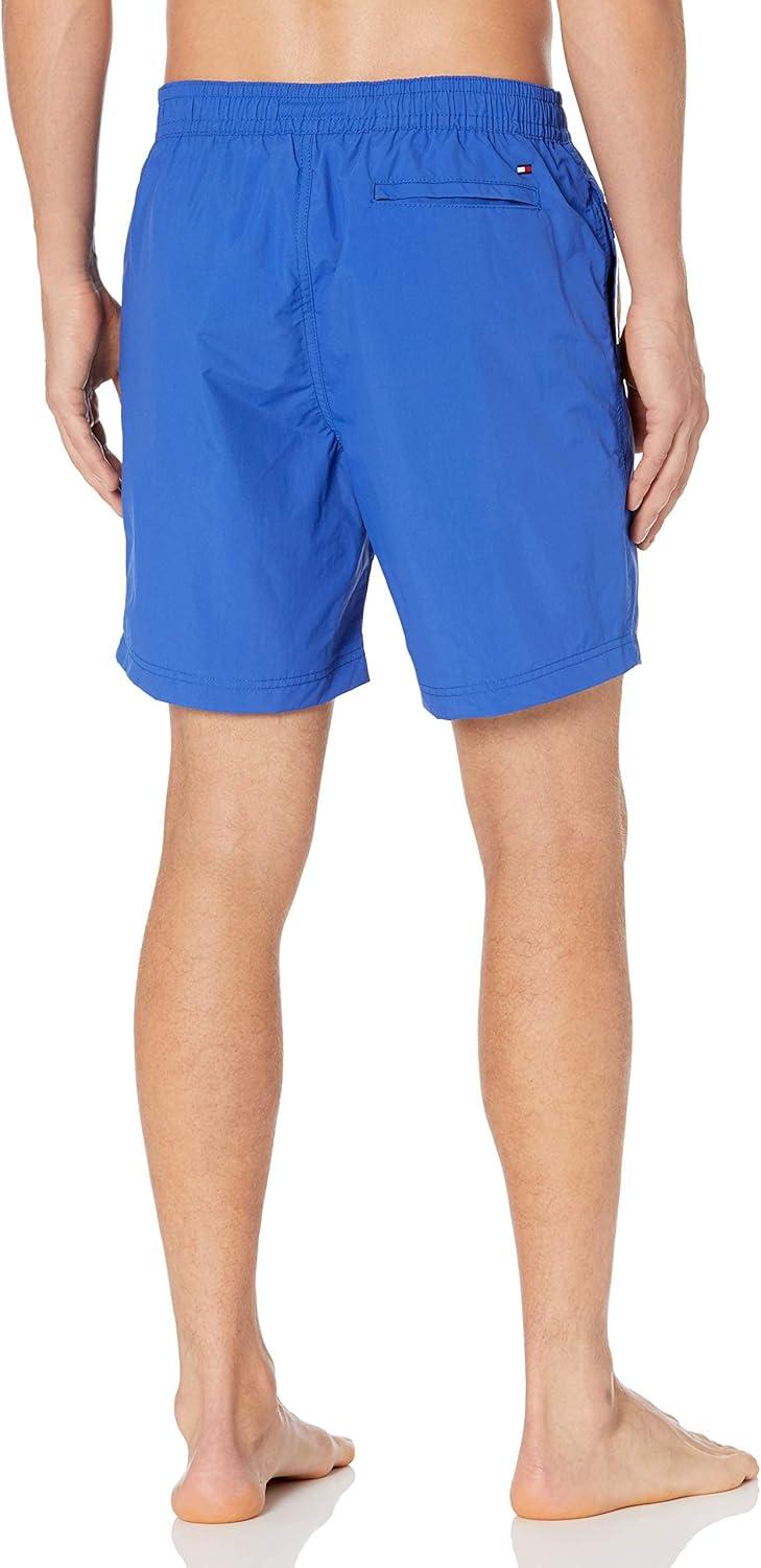 imageTommy Hilfiger Mens 7 Flag Swim Trunks with Quick DryCobalt