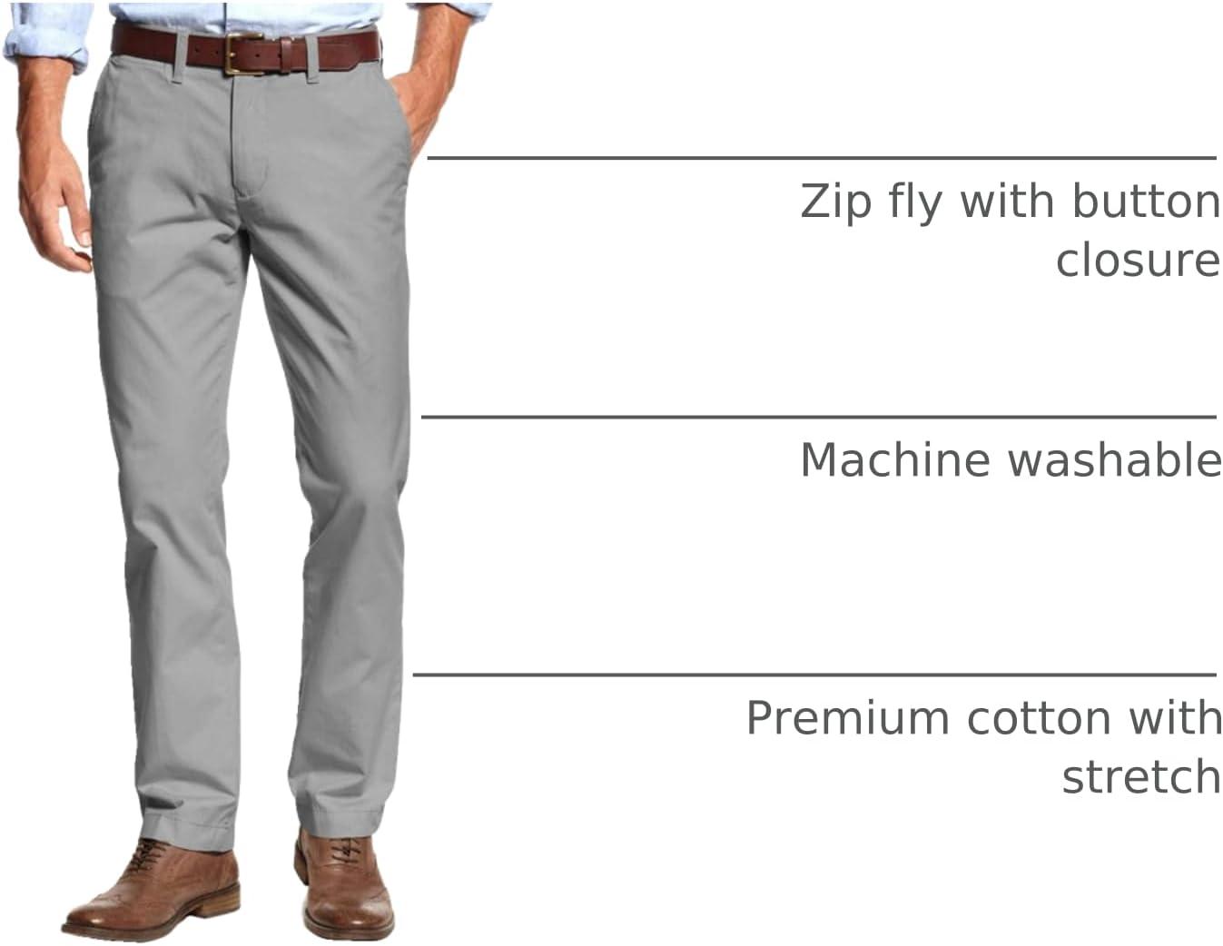 imageTommy Hilfiger Mens Big ampamp Tall Stretch Cotton Chino Pants in Classic FitDrizzle