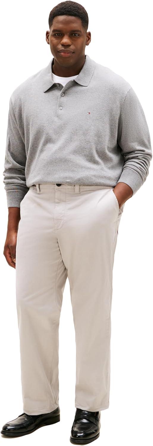imageTommy Hilfiger Mens Big ampamp Tall Stretch Cotton Chino Pants in Classic FitDrizzle