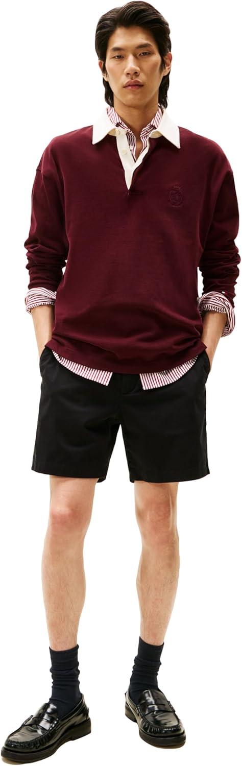 imageTommy Hilfiger Mens Casual Cotton Shorts 7 Inch with StretchBlack