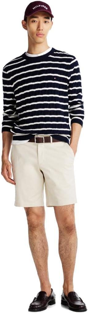 imageTommy Hilfiger Mens Casual Cotton Shorts 9 Inch with Stretch Also Available in Big and TallBleached Stone