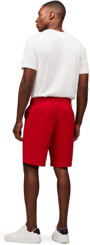 imageTommy Hilfiger Mens Casual Cotton Shorts 9 Inch with Stretch Also Available in Big and TallMedium Red