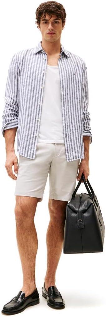 imageTommy Hilfiger Mens Casual Cotton Shorts 9 Inch with Stretch Also Available in Big and TallOctober Grey