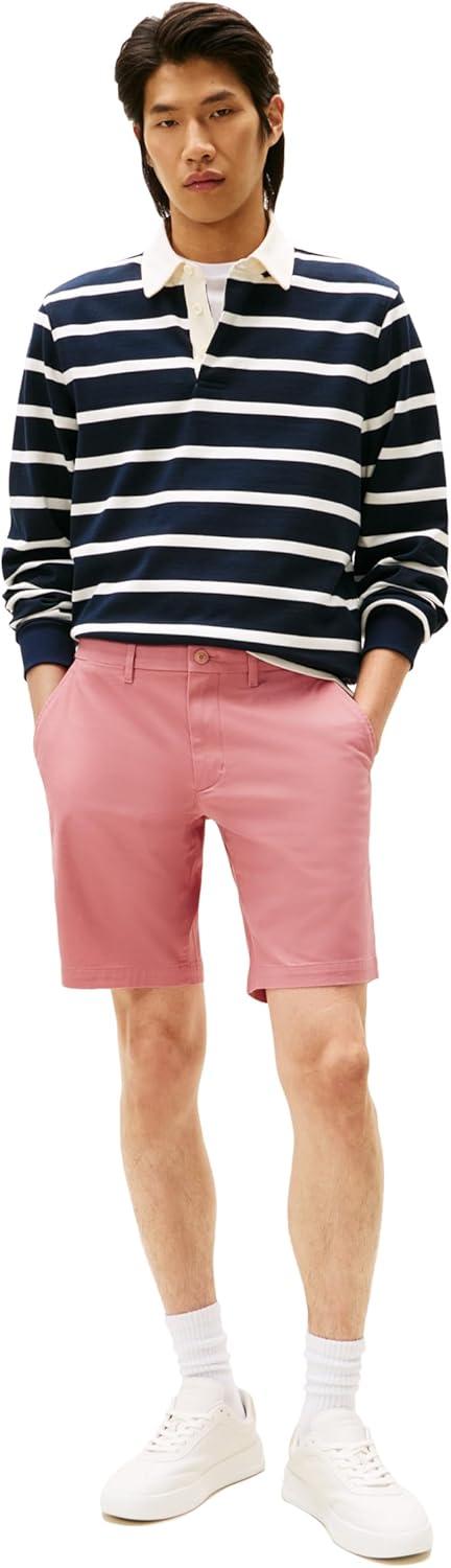 imageTommy Hilfiger Mens Casual Cotton Shorts 9 Inch with Stretch Also Available in Big and TallTahiti Berry