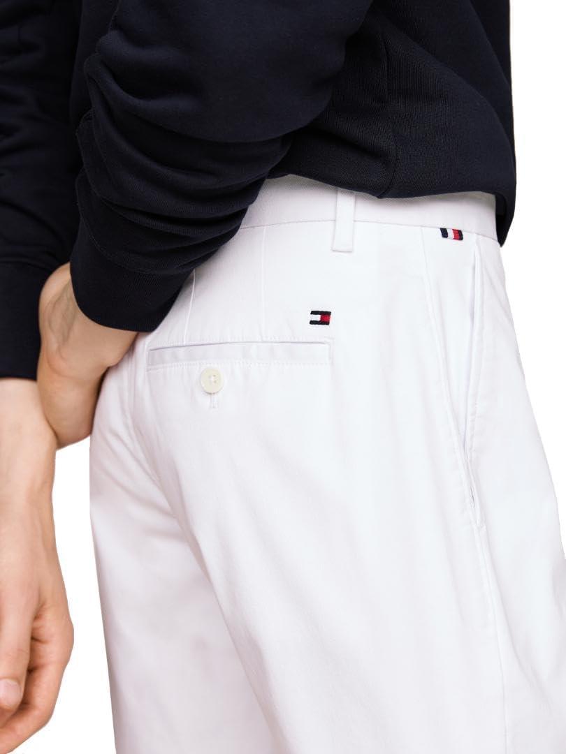 imageTommy Hilfiger Mens Casual Cotton Shorts 9 Inch with Stretch Also Available in Big and TallTh Optic White