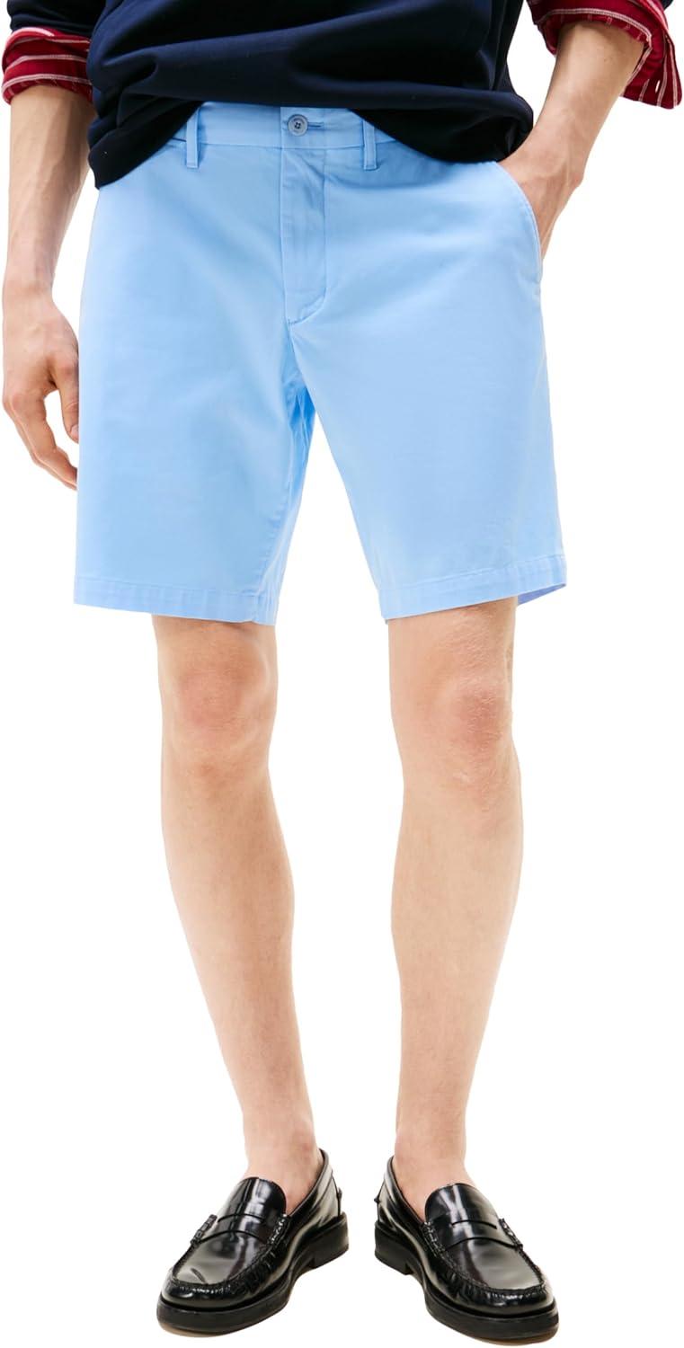 imageTommy Hilfiger Mens Casual Cotton Shorts 9 Inch with Stretch Also Available in Big and TallVessel Blue