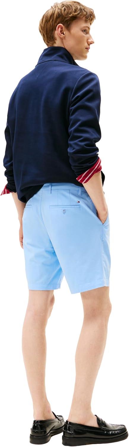 imageTommy Hilfiger Mens Casual Cotton Shorts 9 Inch with Stretch Also Available in Big and TallVessel Blue