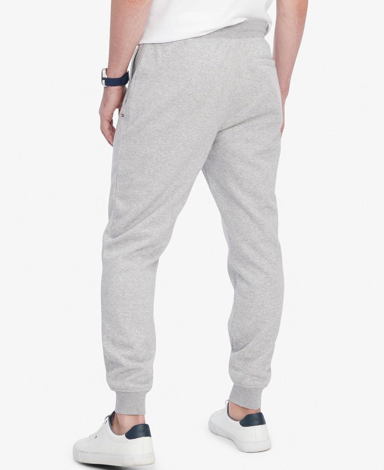 imageTommy Hilfiger Mens Casual Fleece Lined Jogger Sweatpants Also Available in Big ampamp TallLight Grey Heather
