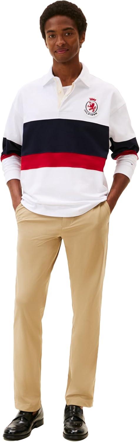 imageTommy Hilfiger Mens Casual Moisture Wicking Wrinkle Resistant Stretch Performance Pants in Straight FitCamel