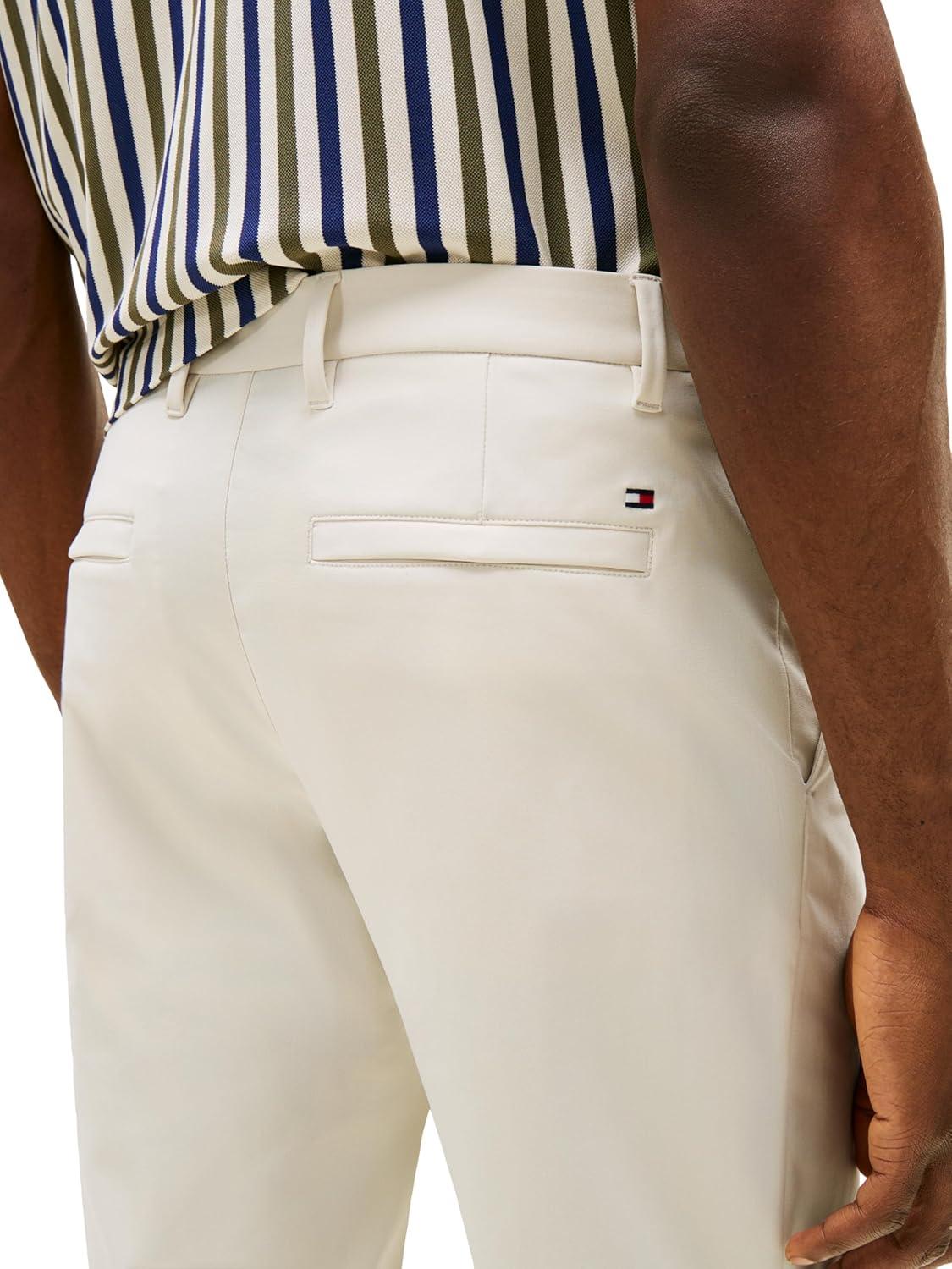 imageTommy Hilfiger Mens Casual Moisture Wicking Wrinkle Resistant Stretch Performance Pants in Straight FitNewsprint