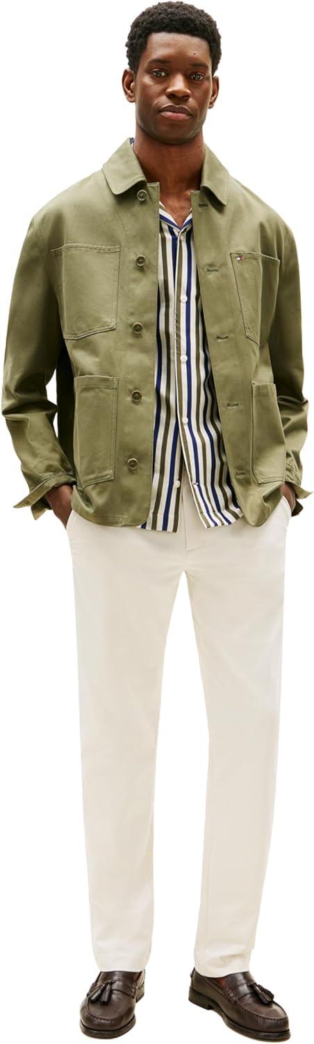 imageTommy Hilfiger Mens Casual Moisture Wicking Wrinkle Resistant Stretch Performance Pants in Straight FitNewsprint