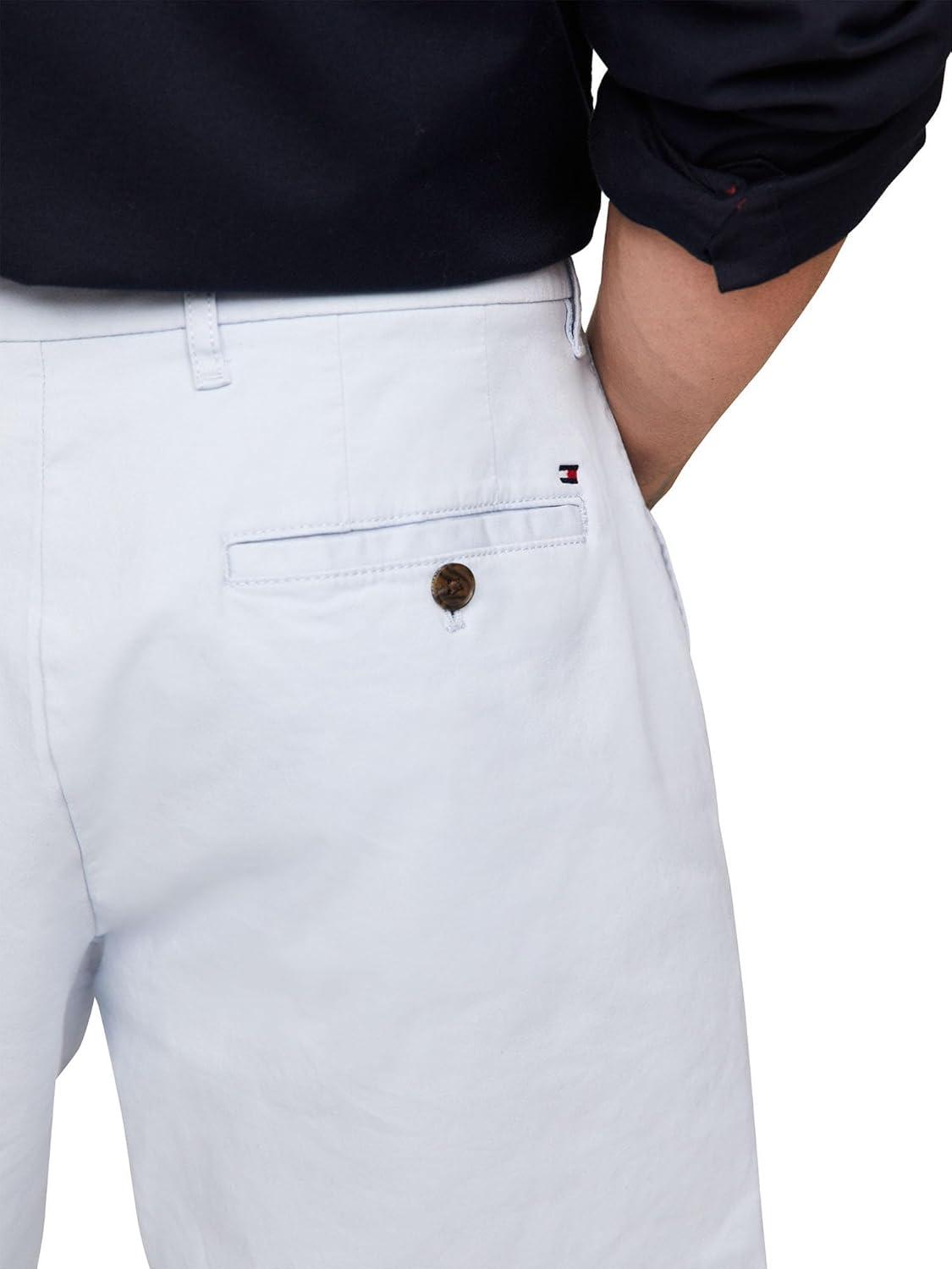 imageTommy Hilfiger Mens Casual Stretch 9 Inseam Chino ShortsBreezy Blue
