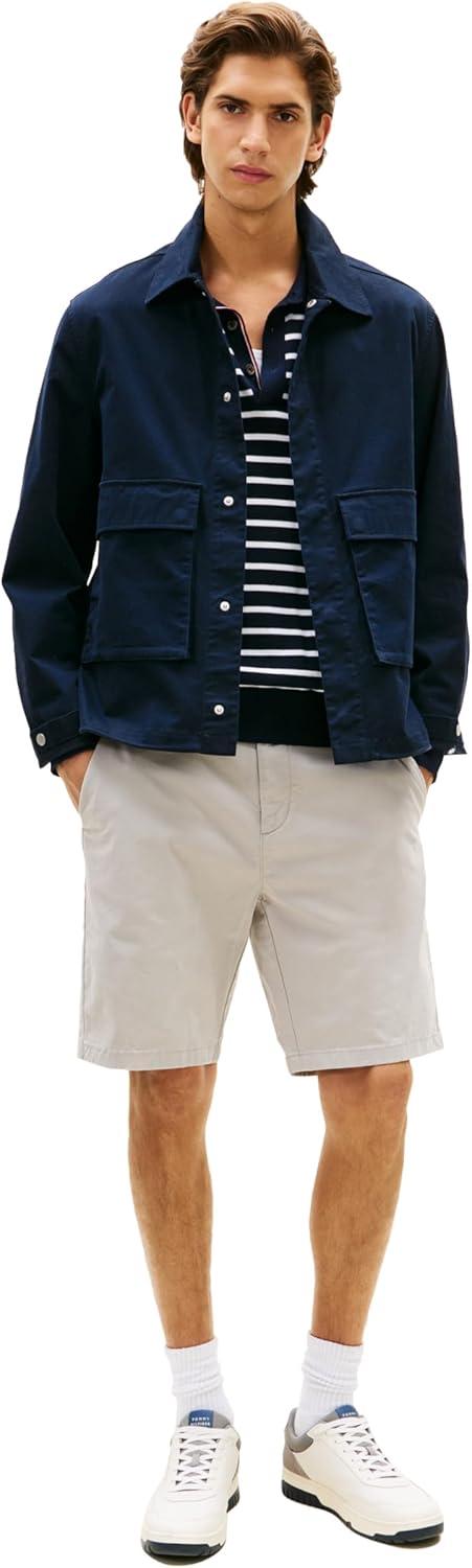 imageTommy Hilfiger Mens Casual Stretch 9 Inseam Chino ShortsDrizzle