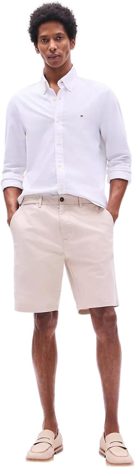 imageTommy Hilfiger Mens Casual Stretch 9 Inseam Chino ShortsTh Classic Beige
