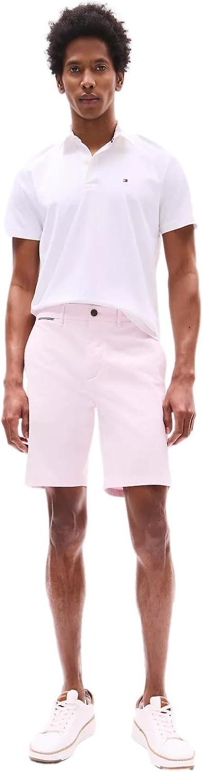 imageTommy Hilfiger Mens Casual Stretch 9 Inseam Chino ShortsTh Light Pink