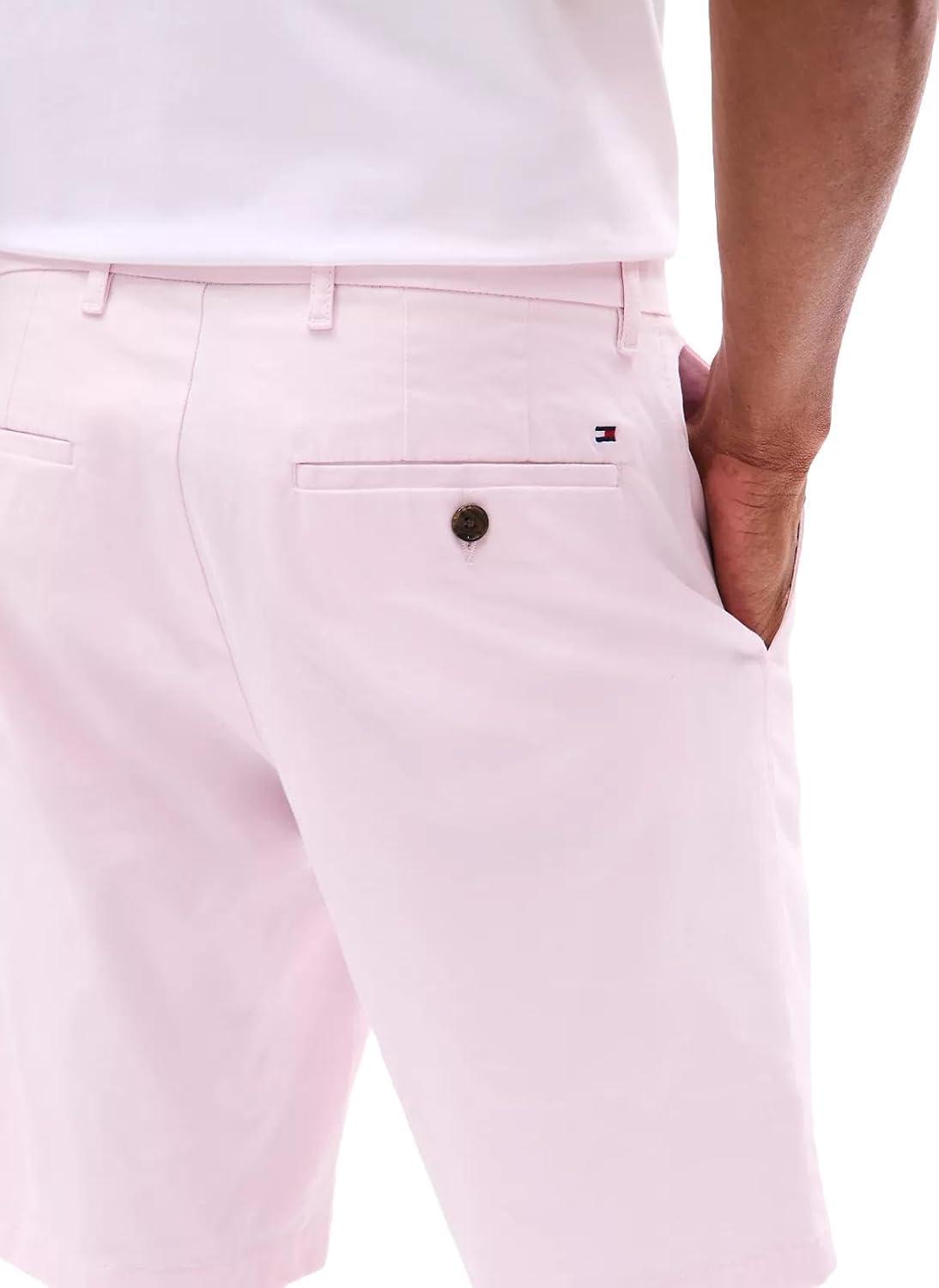 imageTommy Hilfiger Mens Casual Stretch 9 Inseam Chino ShortsTh Light Pink
