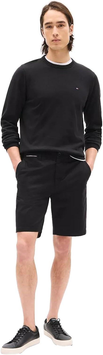 imageTommy Hilfiger Mens Casual Stretch 9 Inseam Chino ShortsTh Navy