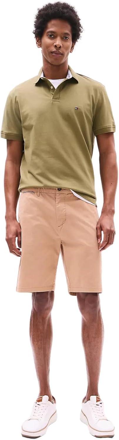 imageTommy Hilfiger Mens Casual Stretch 9 Inseam Chino ShortsTh Tannin