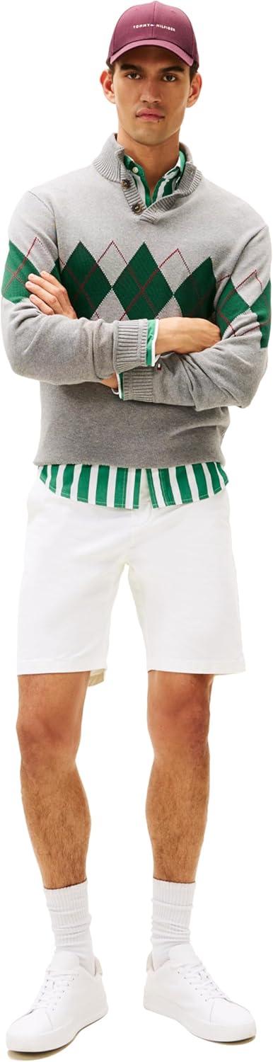 imageTommy Hilfiger Mens Casual Stretch 9 Inseam Chino ShortsWhite