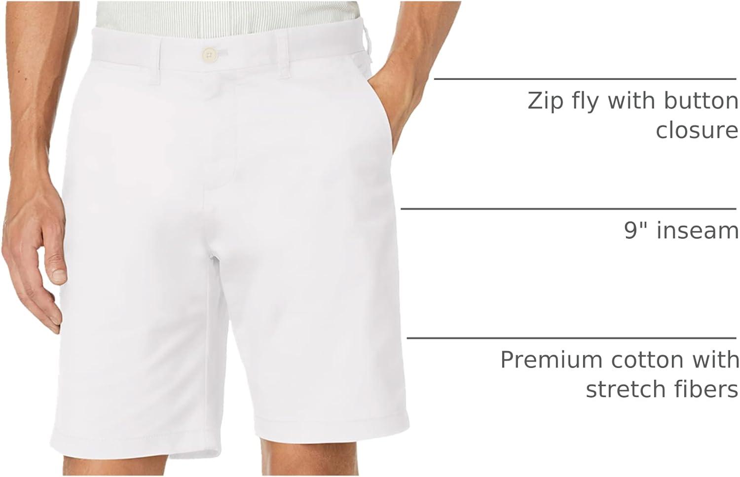 imageTommy Hilfiger Mens Casual Stretch 9 Inseam Chino ShortsWhite