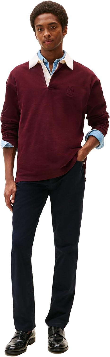 imageTommy Hilfiger Mens Causal Five Pocket Pants with Stretch in Straight FitDesert Sky