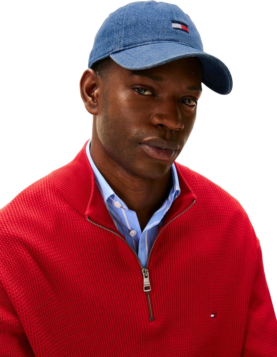 imageTommy Hilfiger Mens Cotton Ardin Adjustable Baseball CapRinse Denim