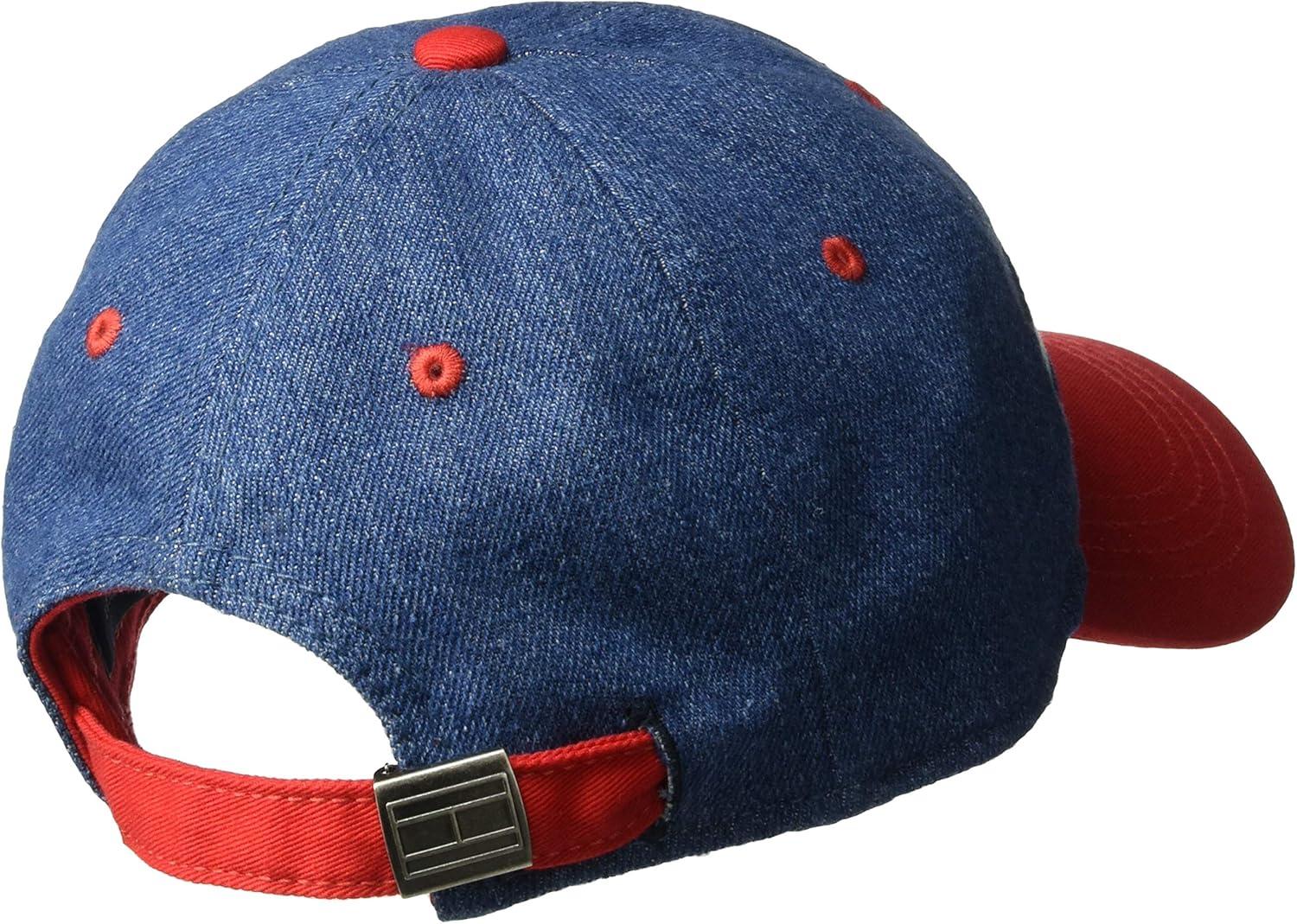 imageTommy Hilfiger Mens Cotton Avery Adjustable Baseball CapDenimRacing Red