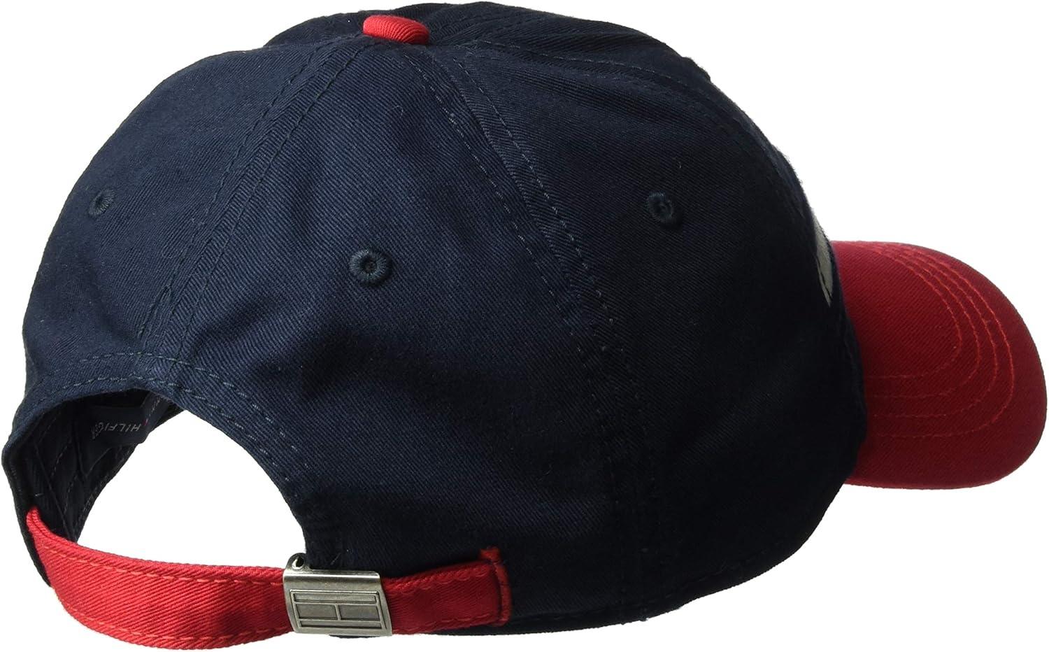 imageTommy Hilfiger Mens Cotton Avery Adjustable Baseball CapNavy BlazerRacing Red
