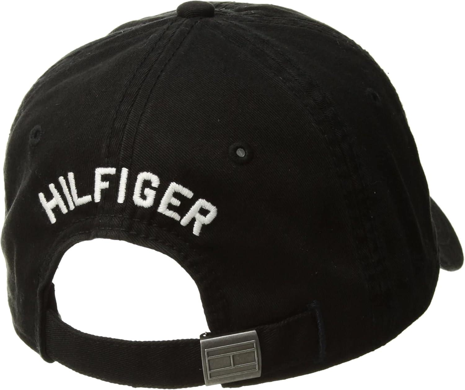 imageTommy Hilfiger Mens Cotton Billy Adjustable Flap Baseball CapBlack