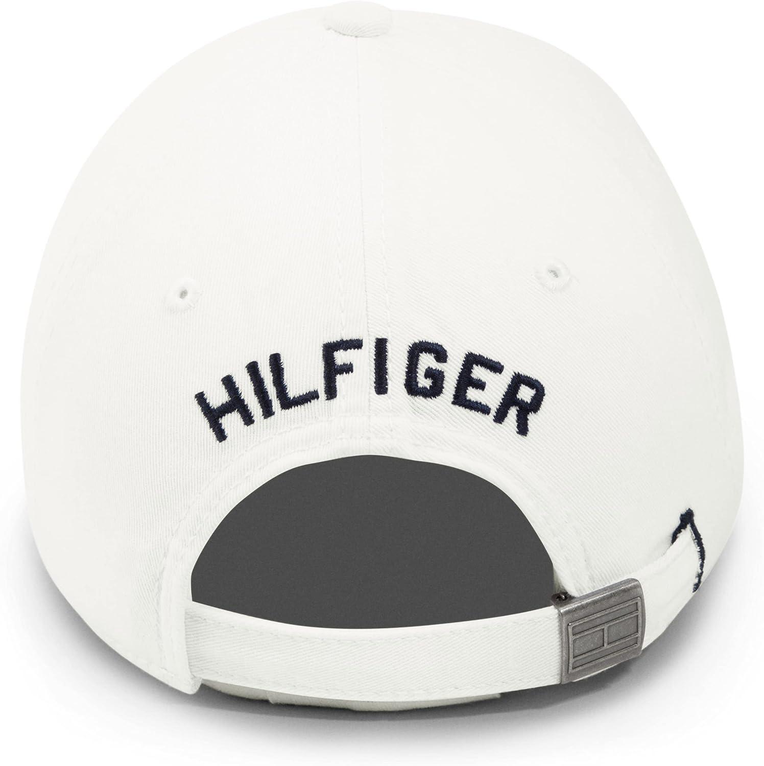 imageTommy Hilfiger Mens Cotton Billy Adjustable Flap Baseball CapClassic White