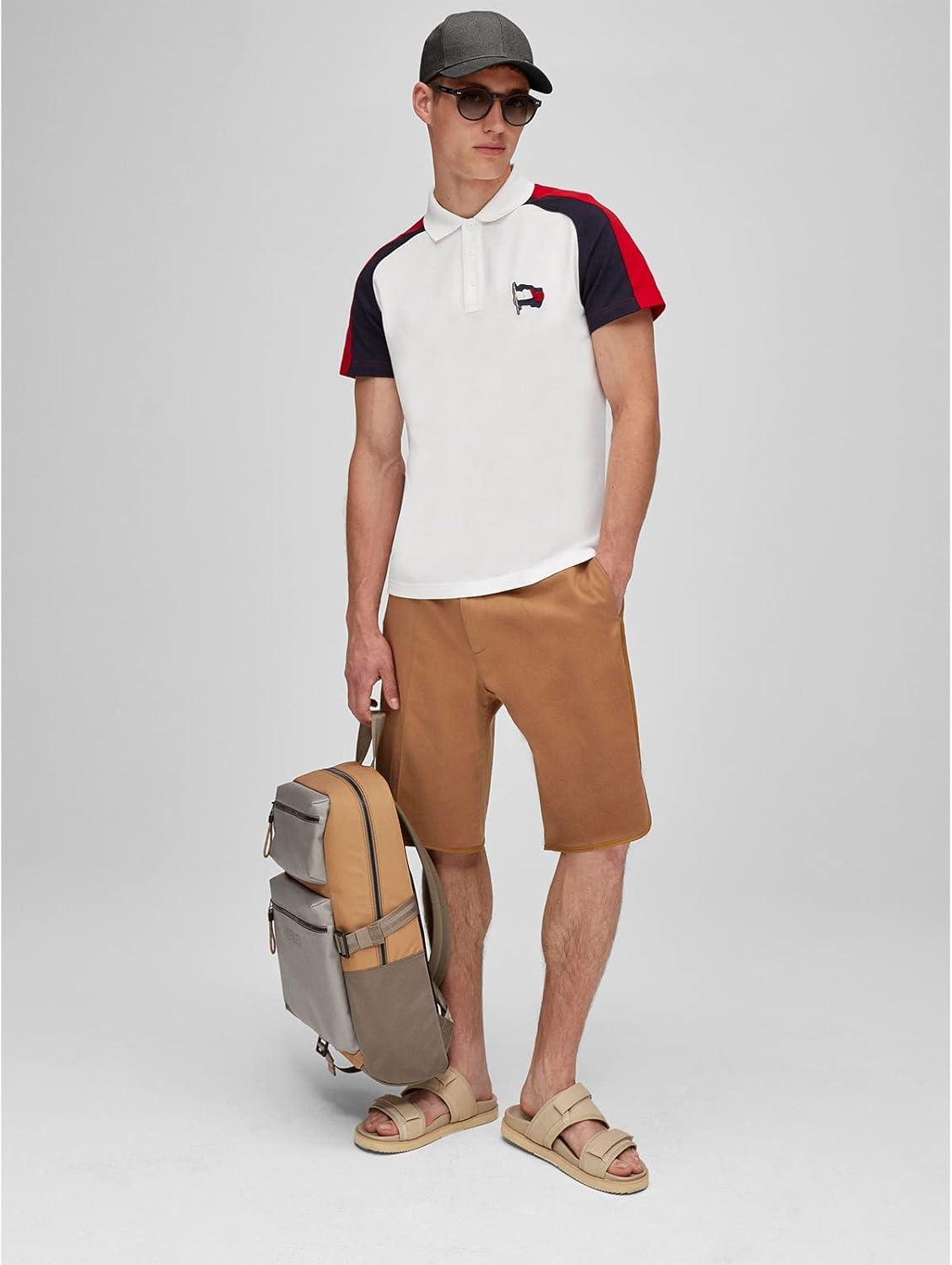 imageTommy Hilfiger Mens Cotton Billy Adjustable Flap Baseball CapCrystal Rose