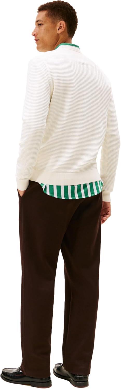 imageTommy Hilfiger Mens Cotton Knit Lightweight Crewneck Sweater PulloverIvory Petal