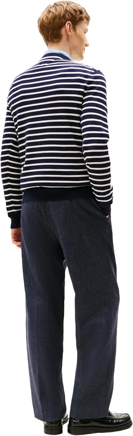 imageTommy Hilfiger Mens Cotton Solid Crewneck Sweater Lightweight Pullover Also Available in Big ampamp TallDesert SkyIvory