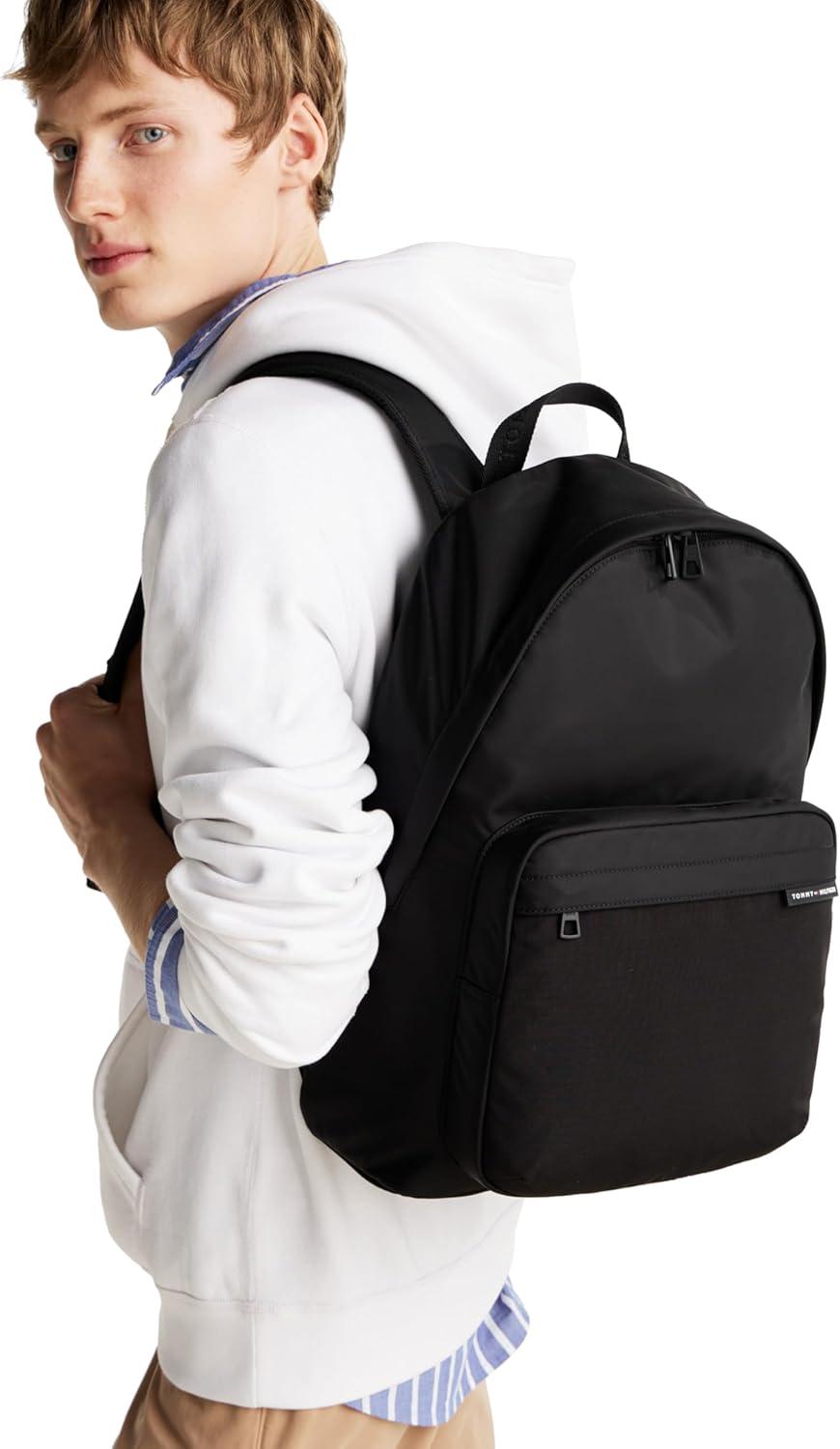 imageTommy Hilfiger Mens Element Backpack with Laptop SleeveBlack Repreve