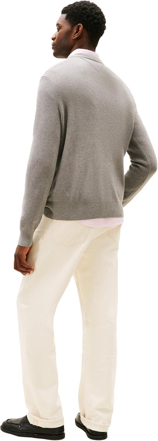 imageTommy Hilfiger Mens Graphic Cotton Crewneck Lightweight Sweater PulloverMedium Grey Heather