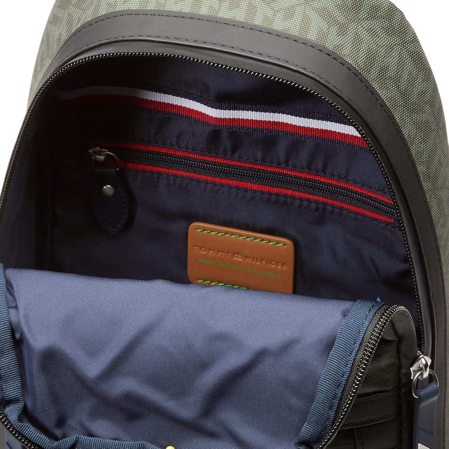 imageTommy Hilfiger Mens Leo Sling BackpackArmy GreenFaded Military