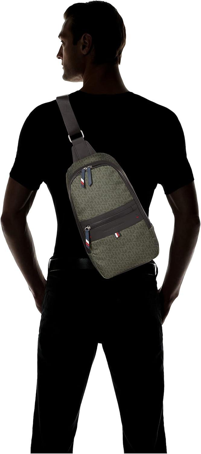imageTommy Hilfiger Mens Leo Sling BackpackArmy GreenFaded Military