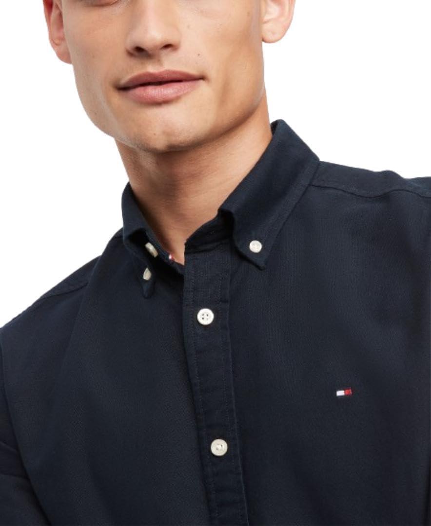 imageTommy Hilfiger Mens Long Sleeve Button Down Oxford Shirt in Regular FitDesert Sky