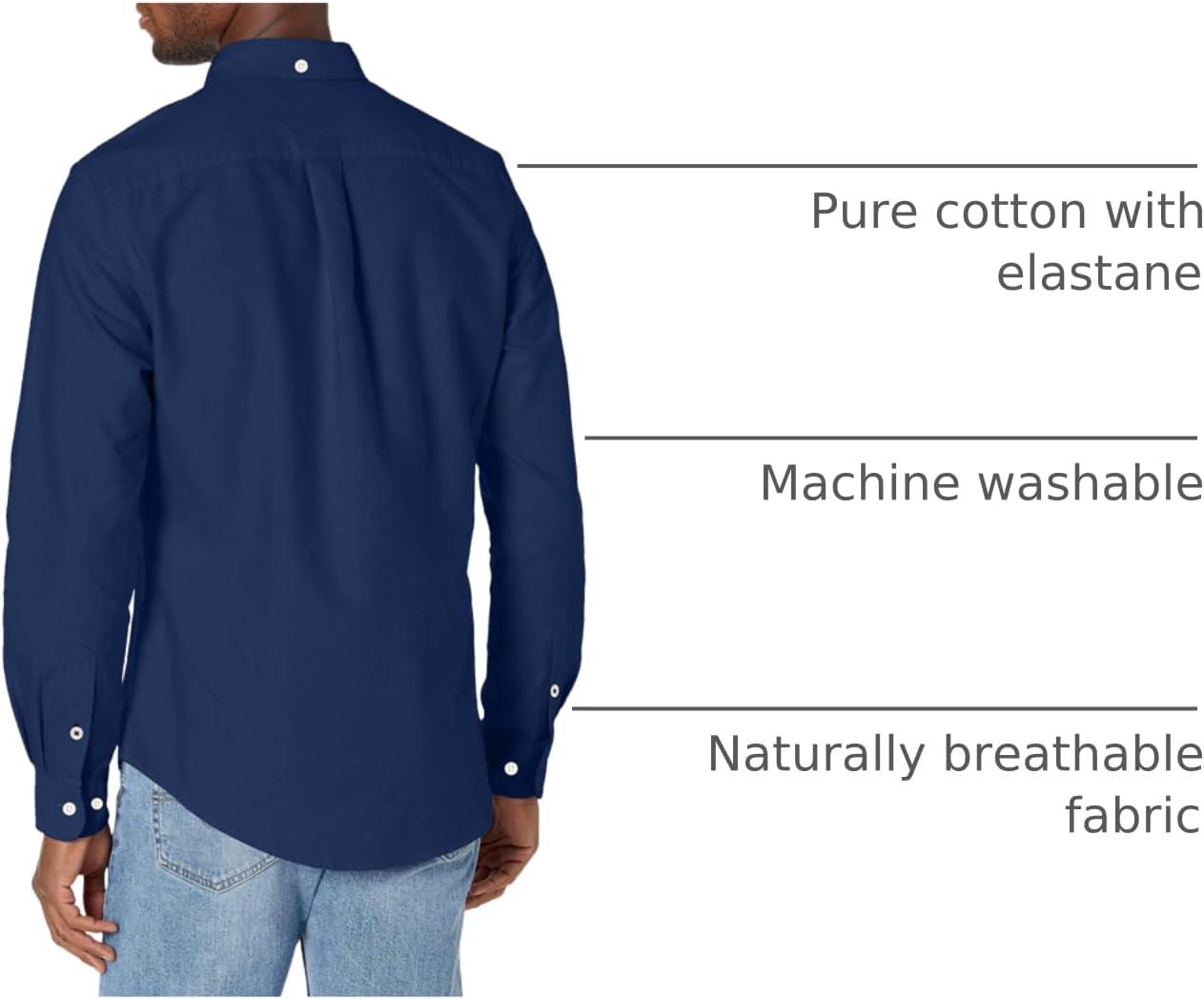 imageTommy Hilfiger Mens Long Sleeve Button Down Oxford Shirt in Regular FitNavy Blazer