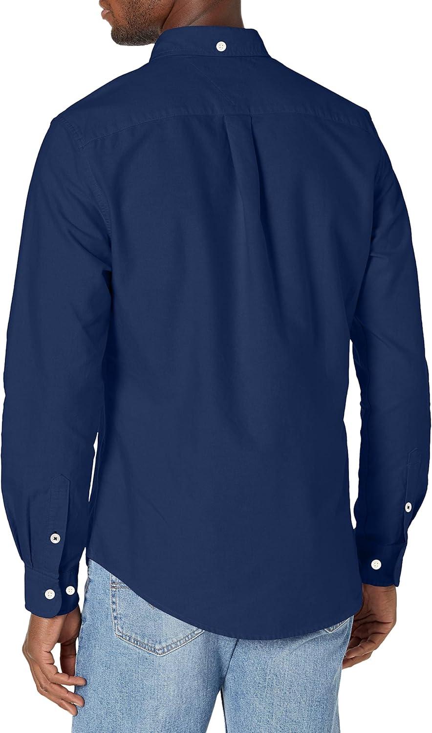 imageTommy Hilfiger Mens Long Sleeve Button Down Oxford Shirt in Regular FitNavy Blazer