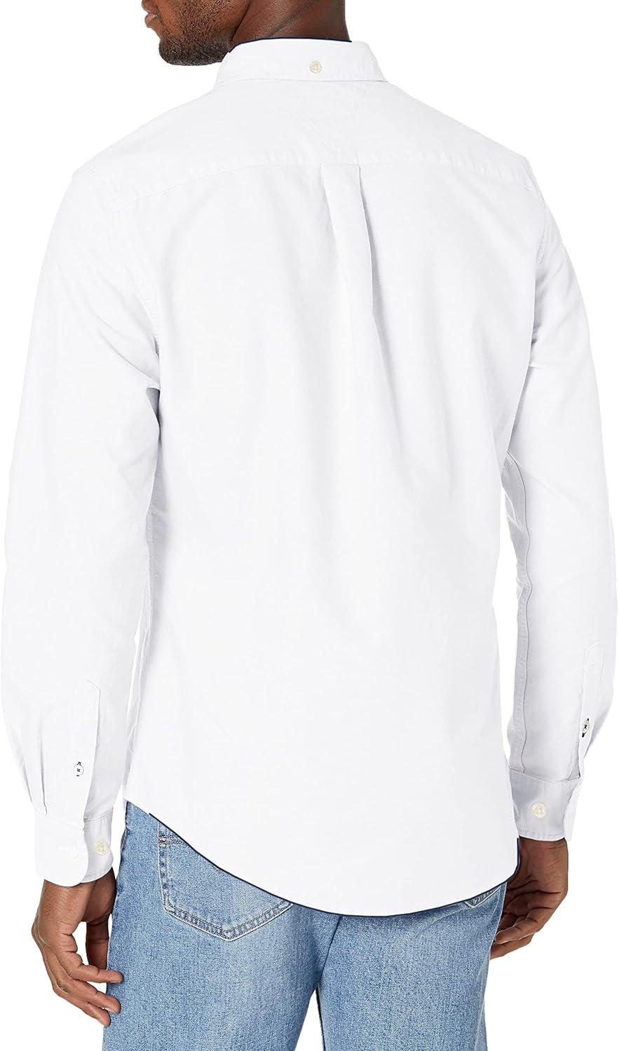 imageTommy Hilfiger Mens Long Sleeve Button Down Oxford Shirt in Regular FitTommy White